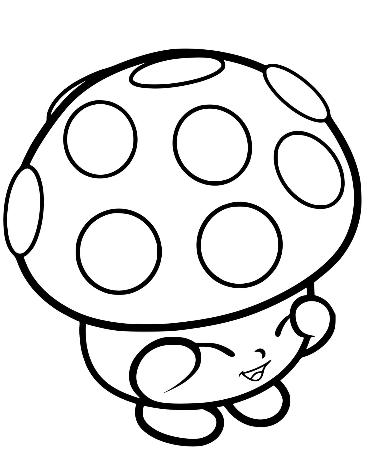 Coloriage Champignon Shopkins - Champignon à imprimer