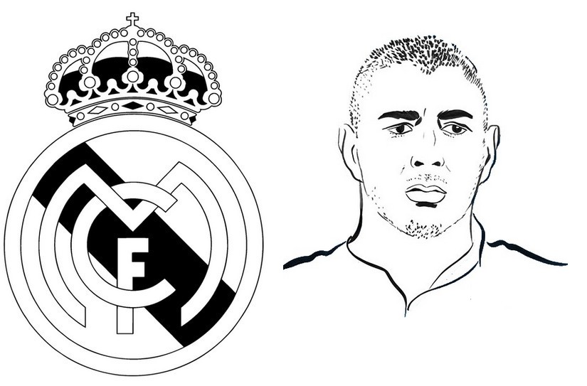 Coloriage Champions League 2020 Karim Benzema Real Madrid - Foot à imprimer