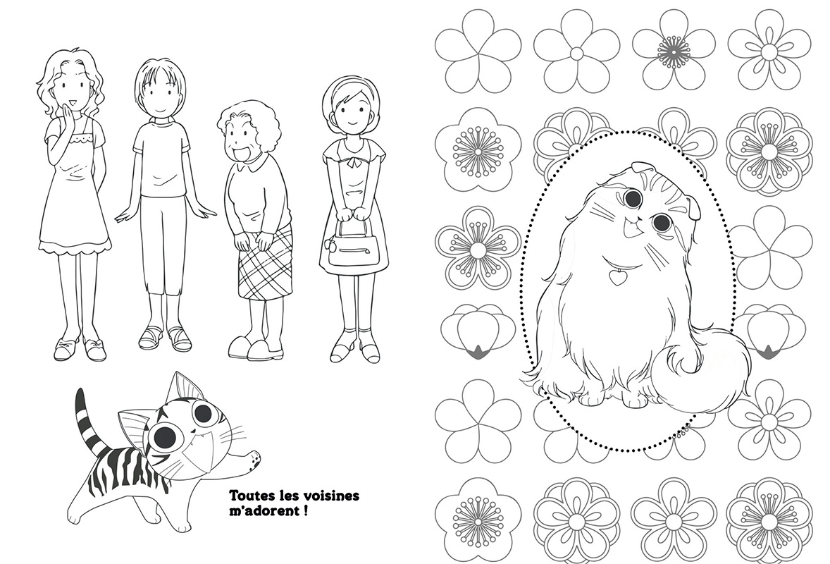 Coloriage Chat Chi Ze Colorie Tous Les Voisins - Chat à imprimer