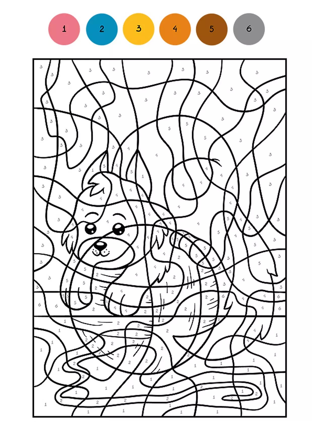 Coloriage Chat Magique Mignon - Chat à imprimer