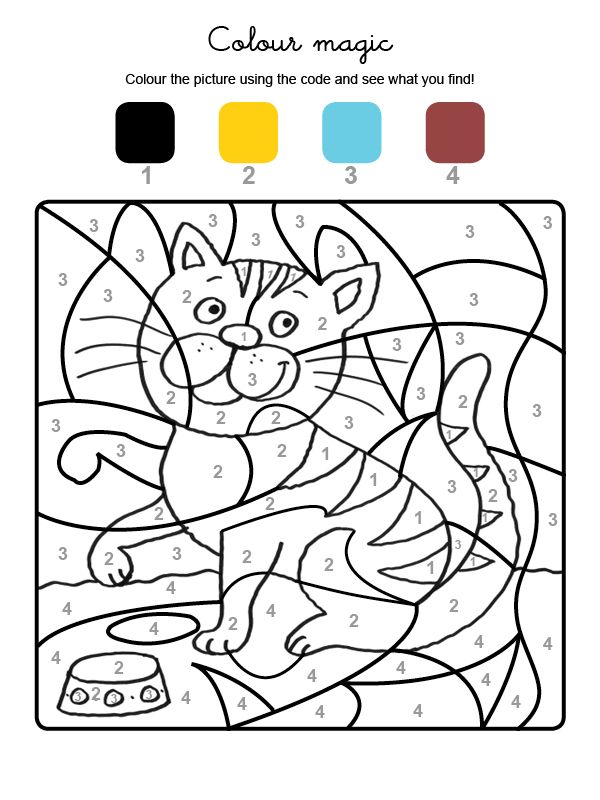 Coloriage Chat Magique Trop Mignon - Magique maternelle à imprimer