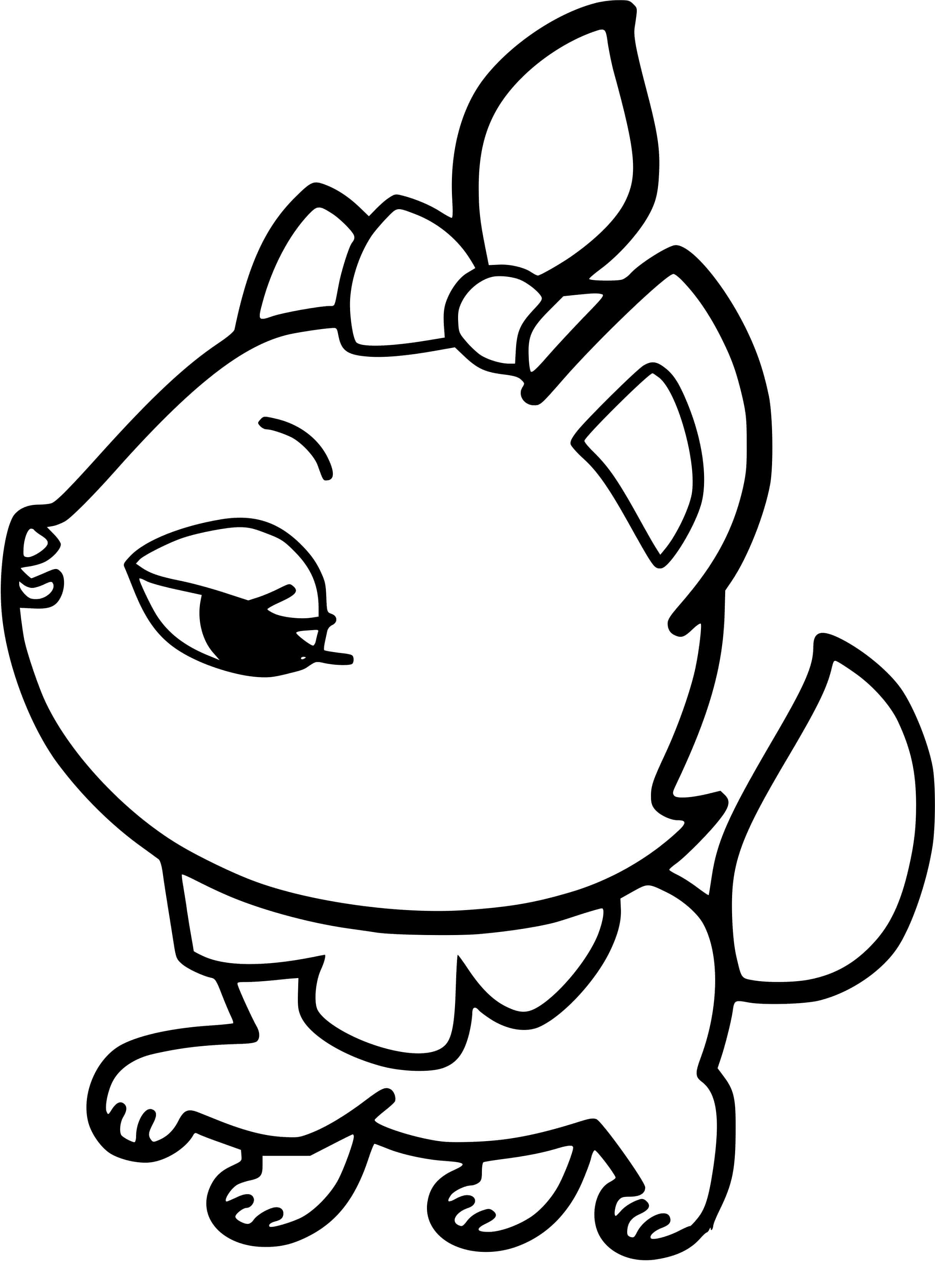 Coloriage Chat Marie - Disney bébé à imprimer