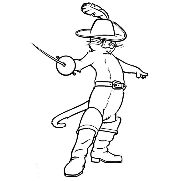 Coloriage Chat Potte Shrek - Chat à imprimer