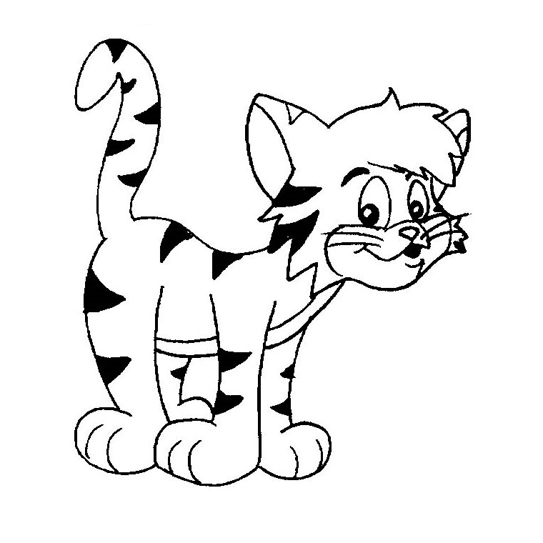 Coloriage Chat Rigolo - Chat à imprimer