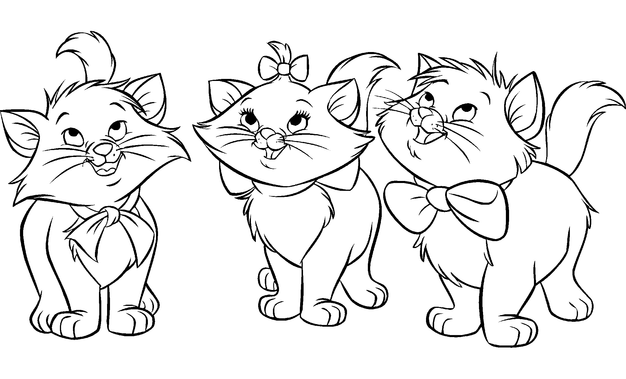 Coloriage Chaton Chats Pour Fille - Fille à imprimer