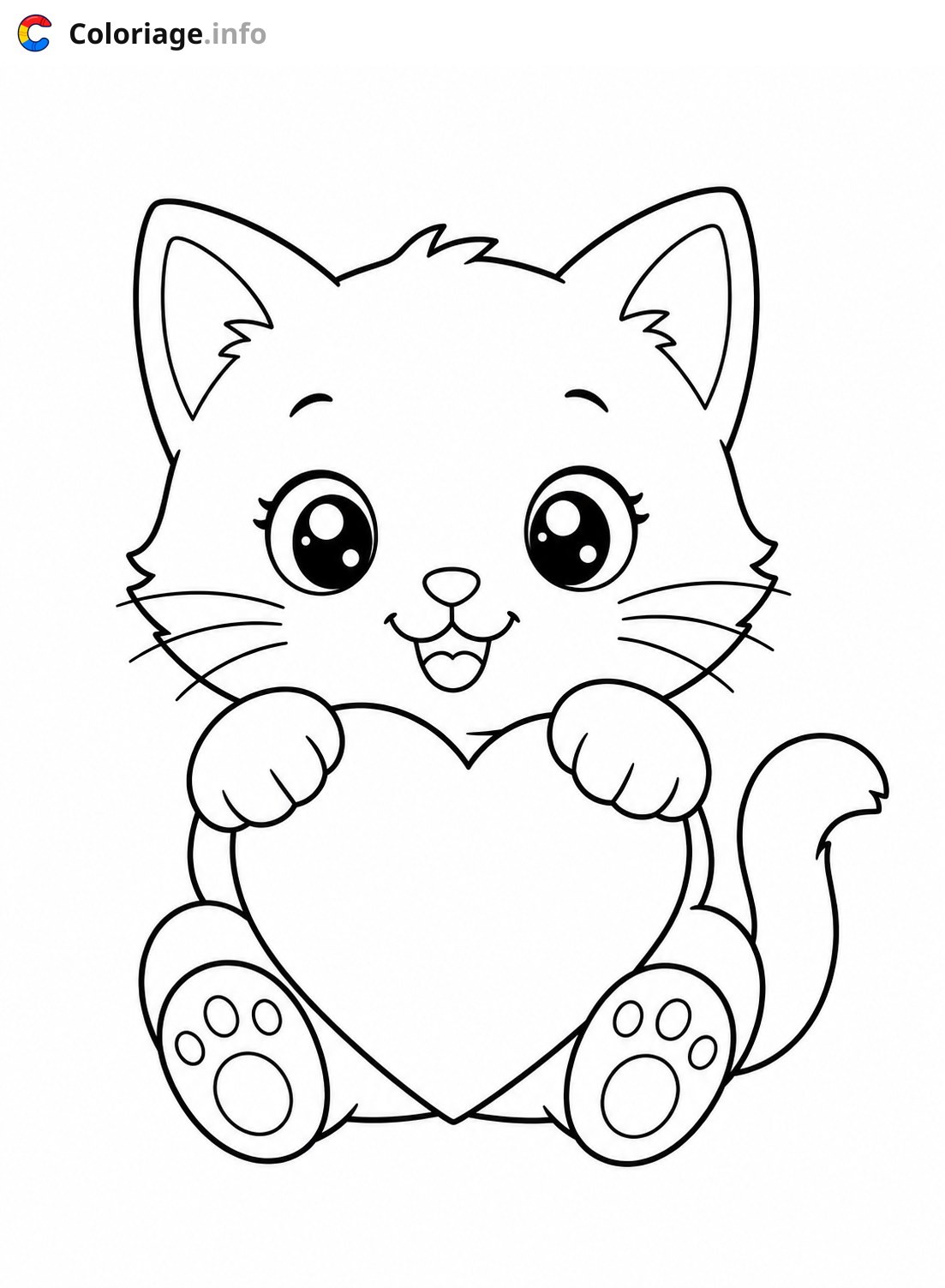 Coloriage Chaton mignon