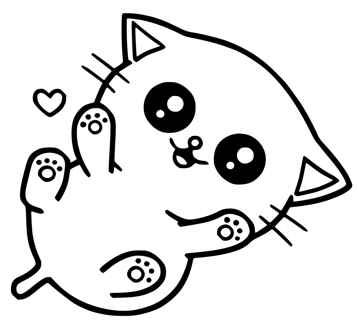 Coloriage Chaton Trop Mignon - Chat à imprimer