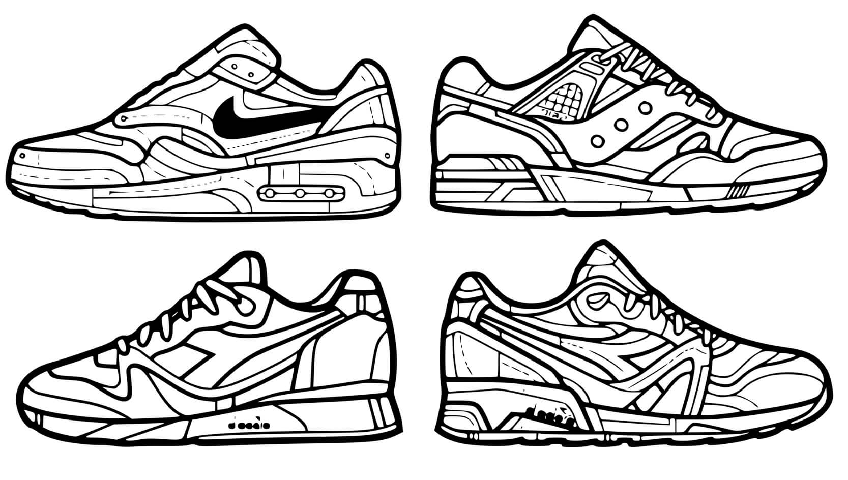 Coloriage Chaussures - Basket à imprimer