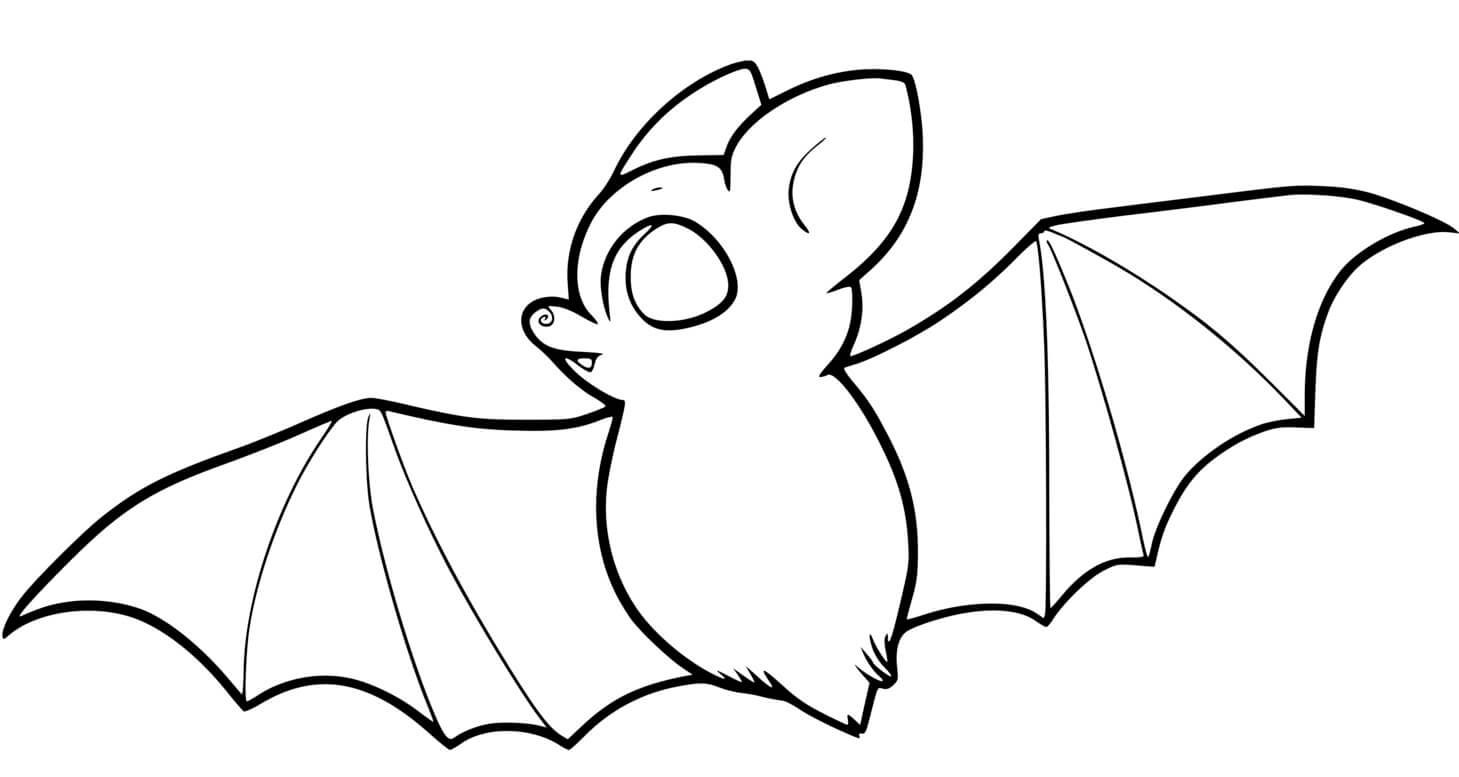Coloriage Chauve Souris Avec De Grandes Ailes - Halloween chauve souris à imprimer