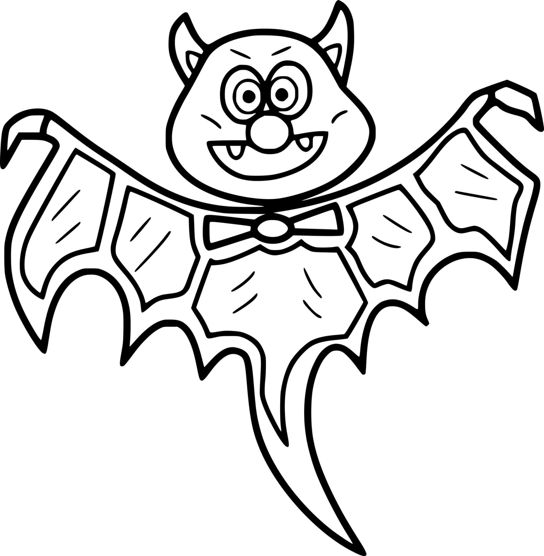 Coloriage Chauve Souris Qui Fait Peur Halloween - Halloween chauve souris à imprimer