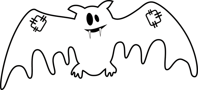 Coloriage Chauve-souris Blessee - Halloween chauve souris à imprimer