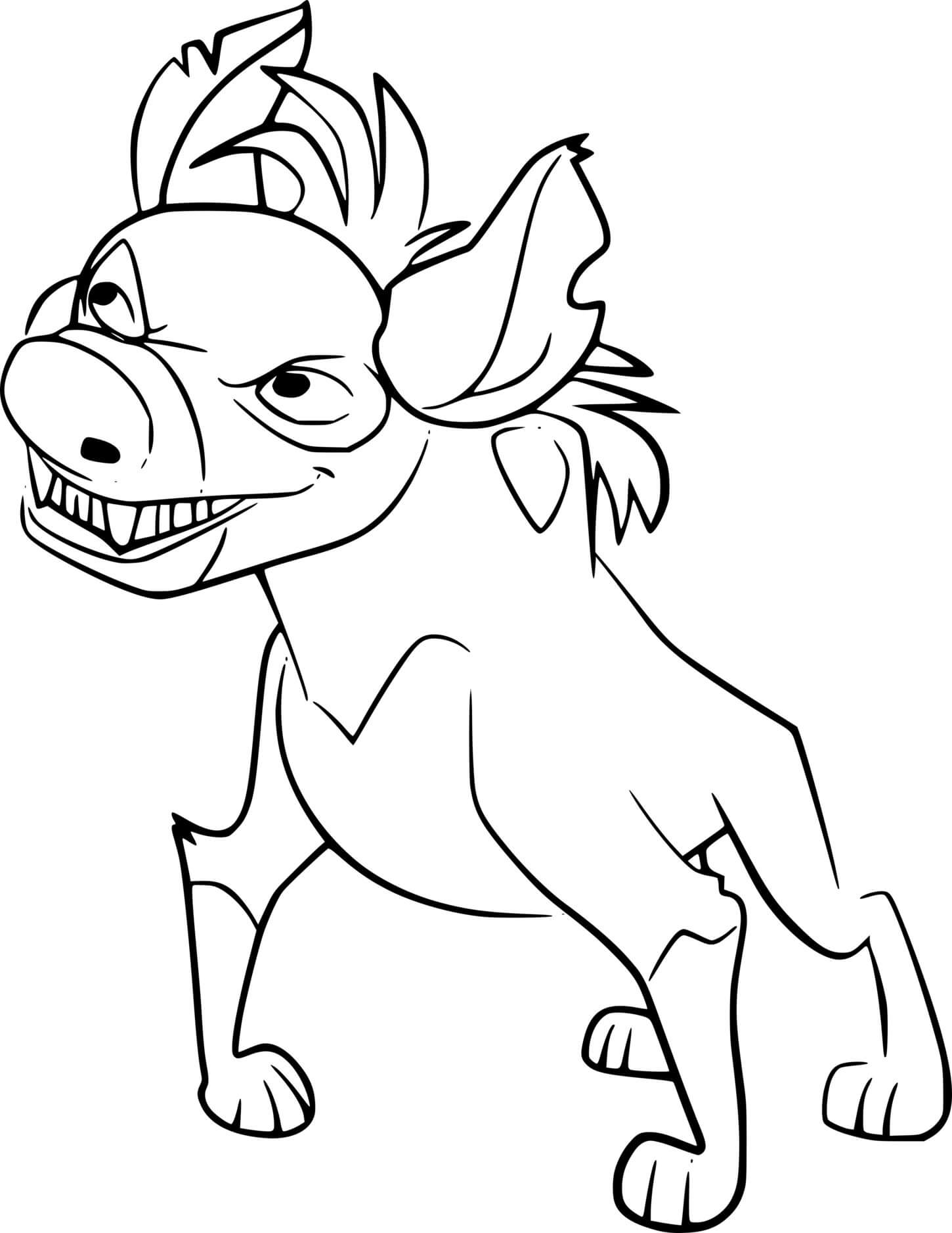 Coloriage Cheezi Hyena - La Garde du Roi lion à imprimer