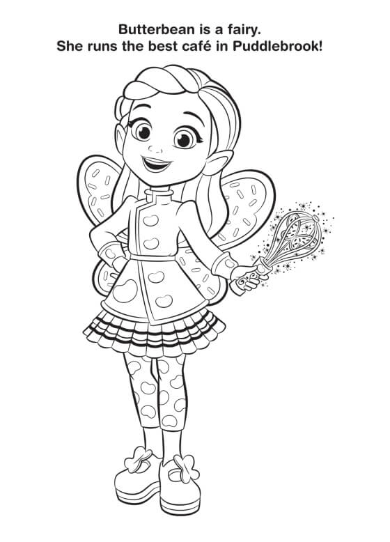 Coloriage Chef Cuisine Butterbean Café Enchanté - Butterbean's Café enchanté à imprimer