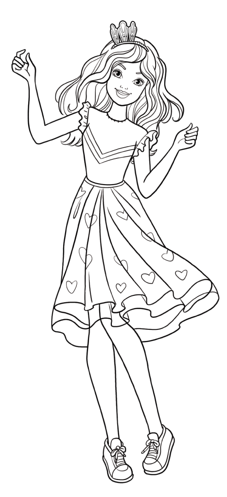 Coloriage Chelsea Barbie Princesse Danse - Barbie princesse à imprimer