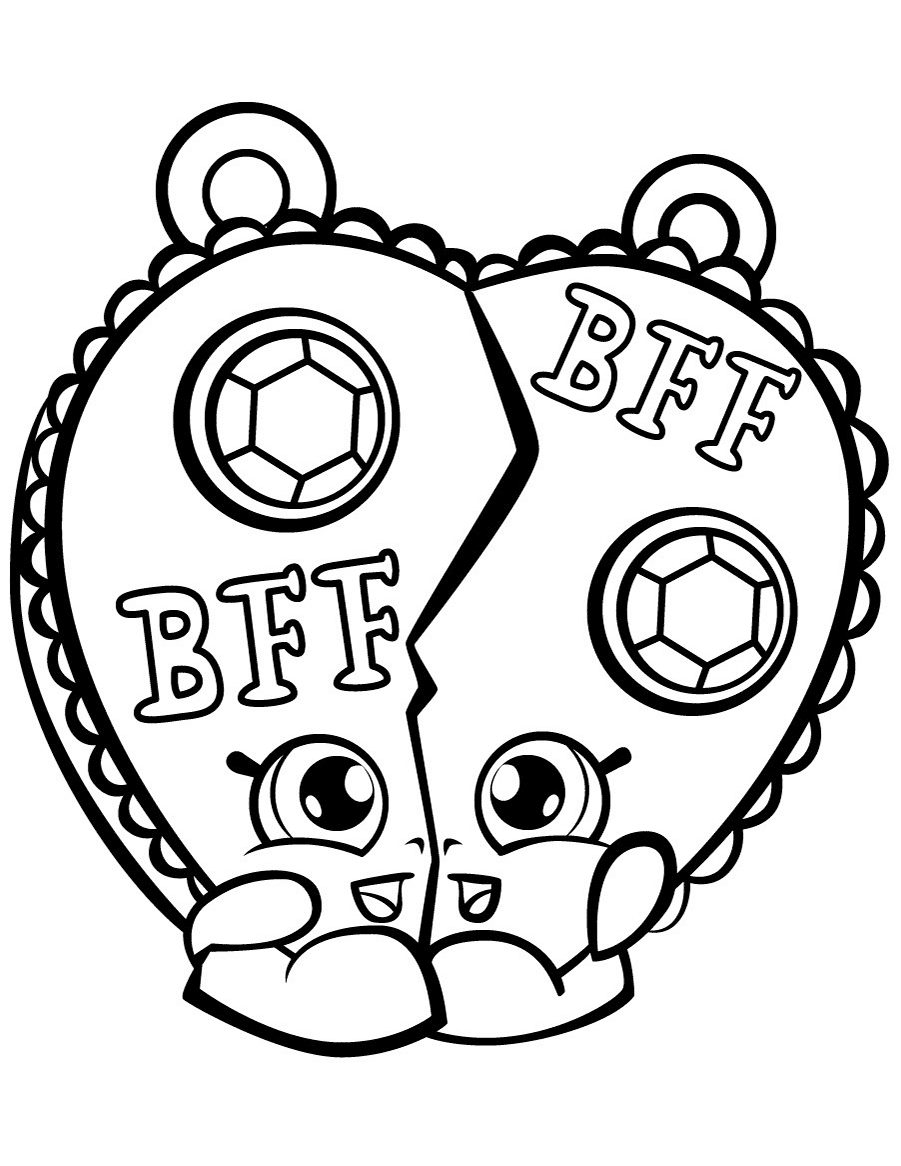 Coloriage Chelsea Charm Shopkin Bff - Shopkins à imprimer
