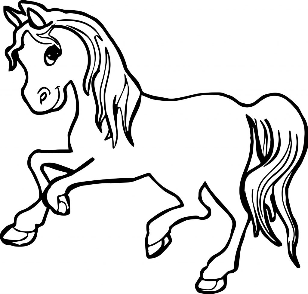 Coloriage Cheval Pour Fille - Fille à imprimer