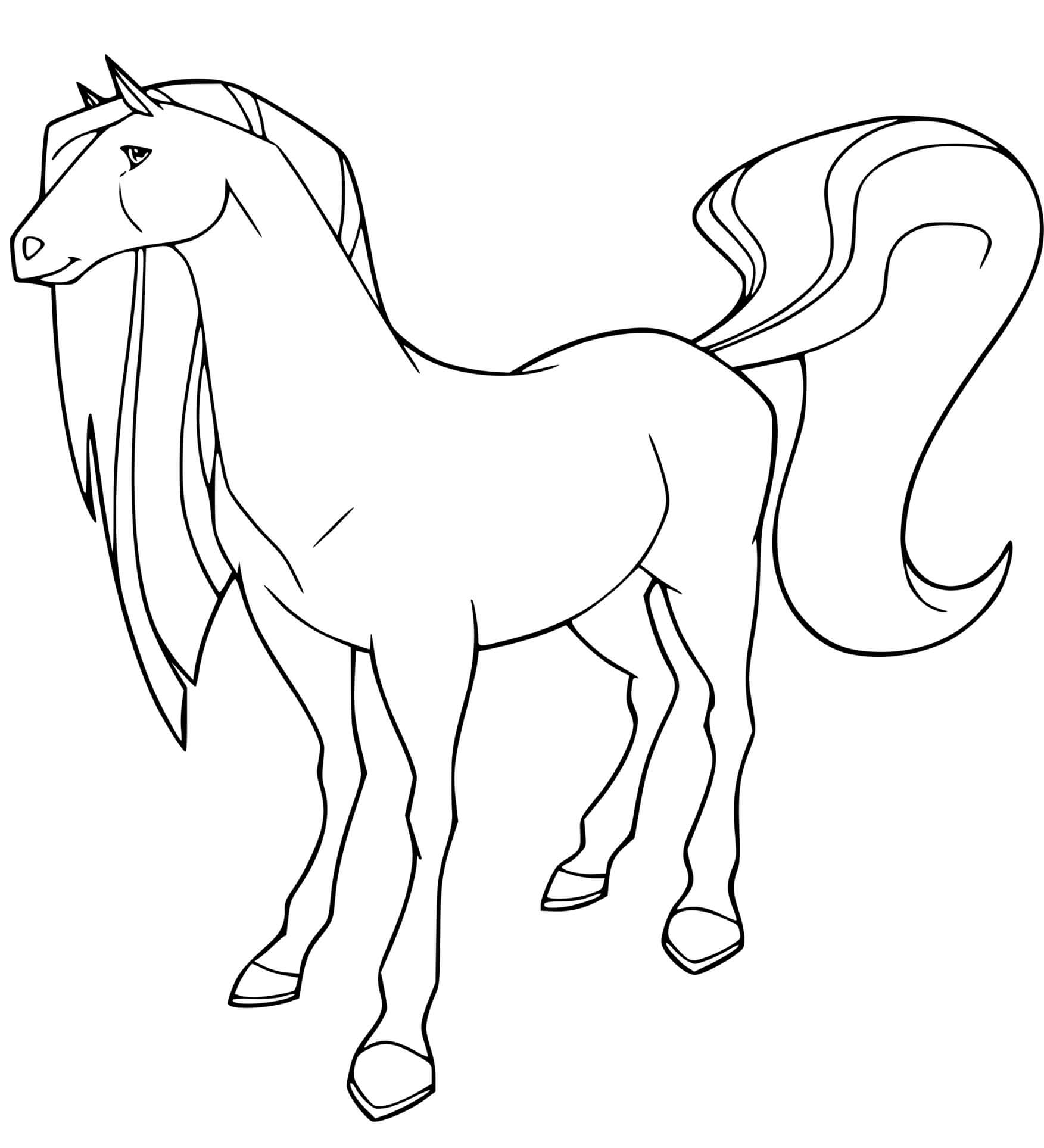Coloriage Cheval Scarlet Horseland - Horseland à imprimer