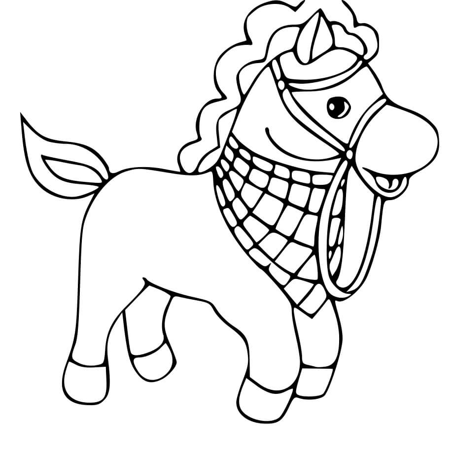 Coloriage Cheval pour les Petits - Cheval à imprimer