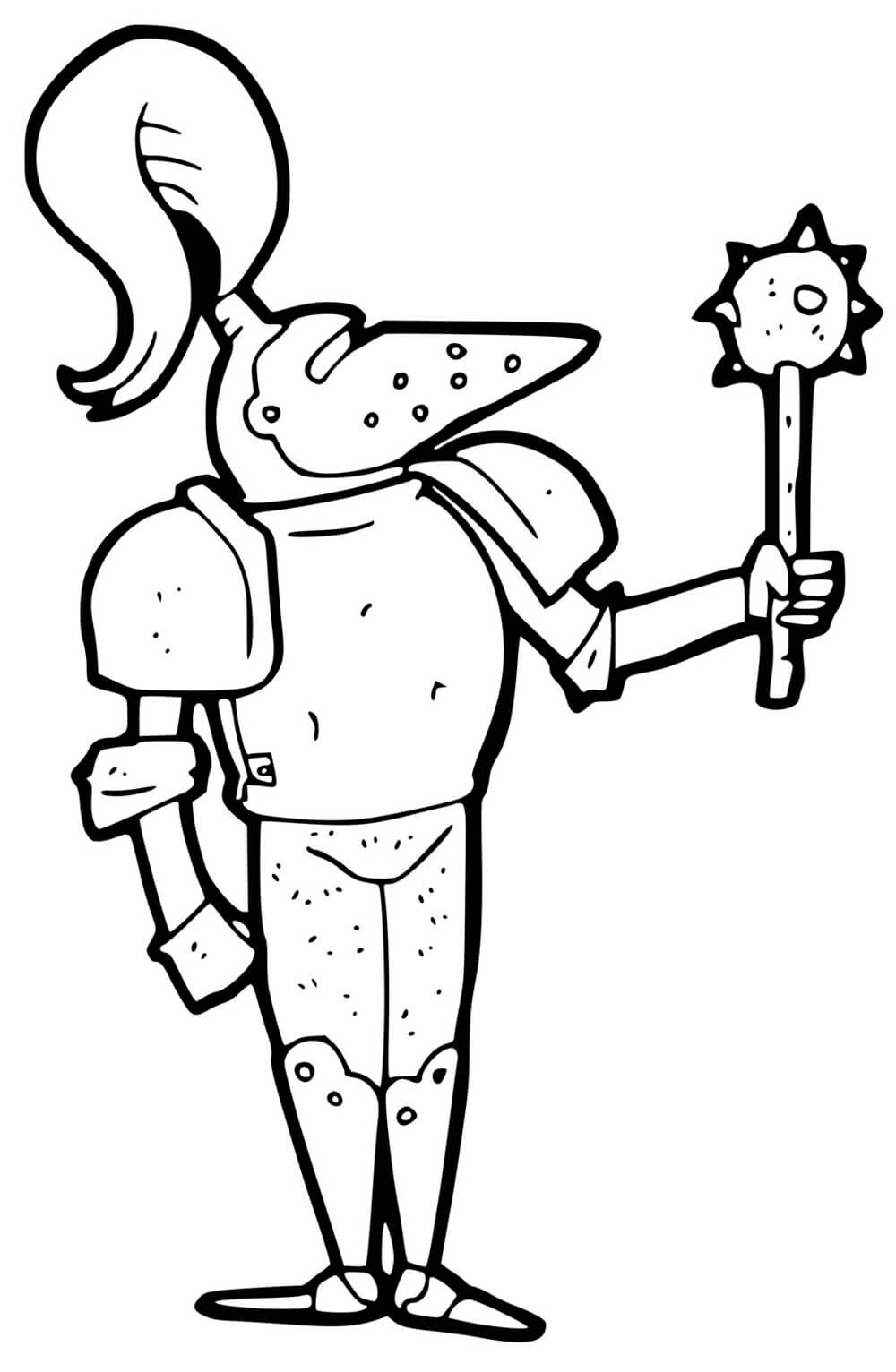 Coloriage Chevalier De Guerre - Chevalier à imprimer