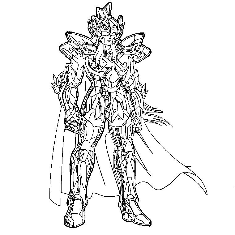 Coloriage Chevalier Du Zodiac - Cheval à imprimer