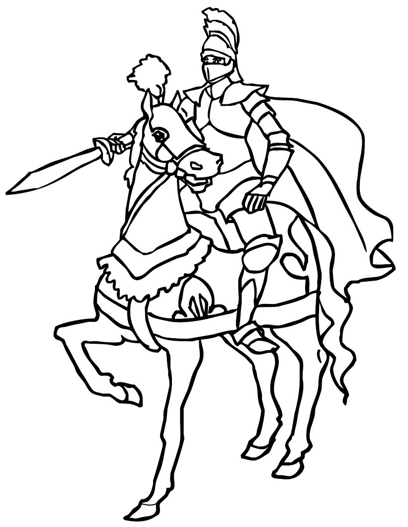 Coloriage Chevalier Garçon 6 Ans - Garçon à imprimer