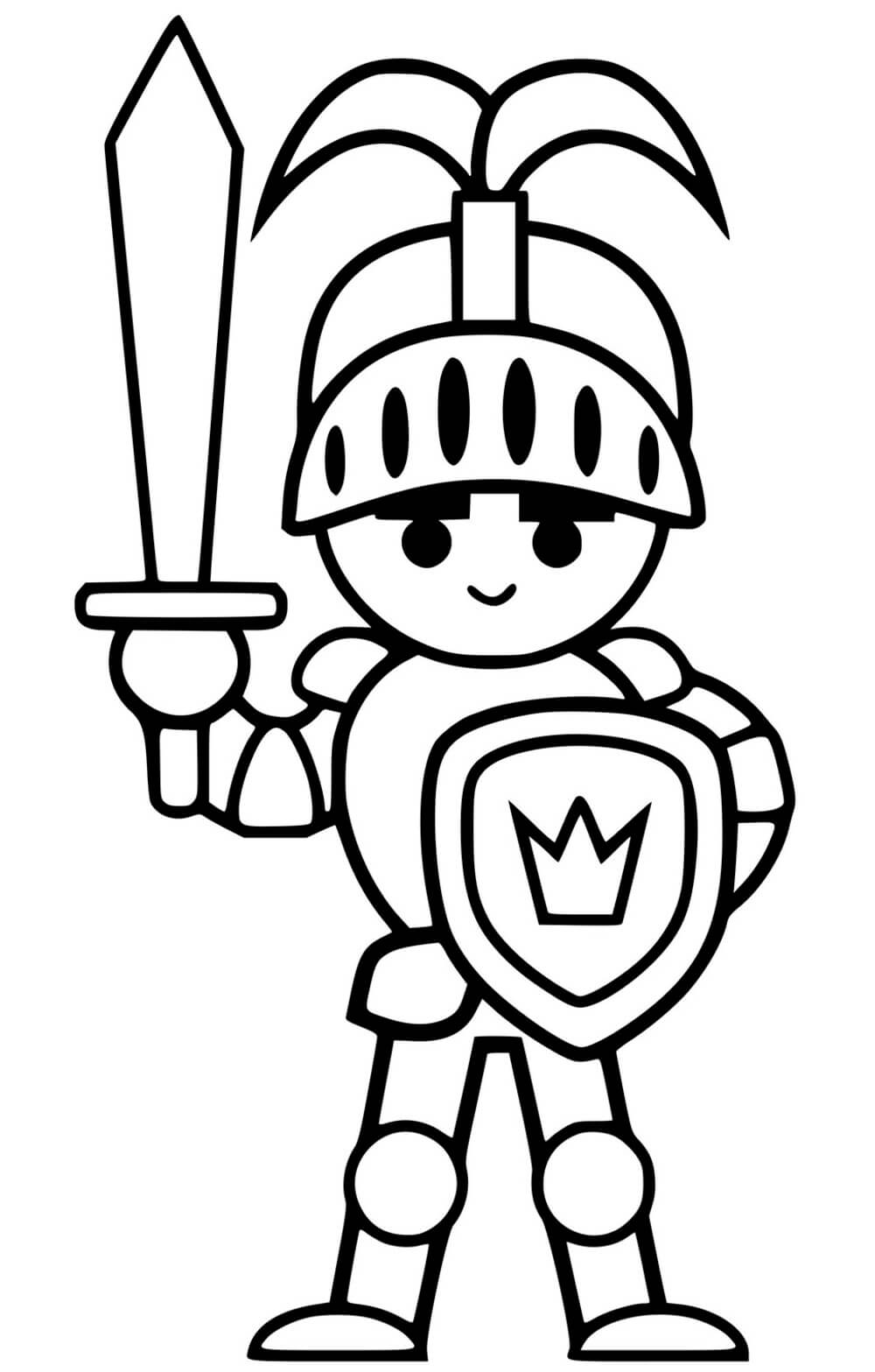 Coloriage Chevalier Lego Facile - Chevalier à imprimer
