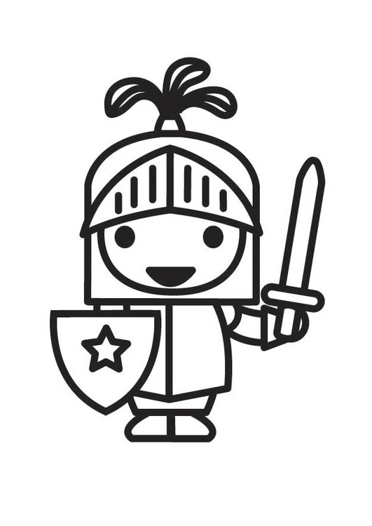Coloriage Chevalier Maternelle Facile Simple - Chevalier à imprimer