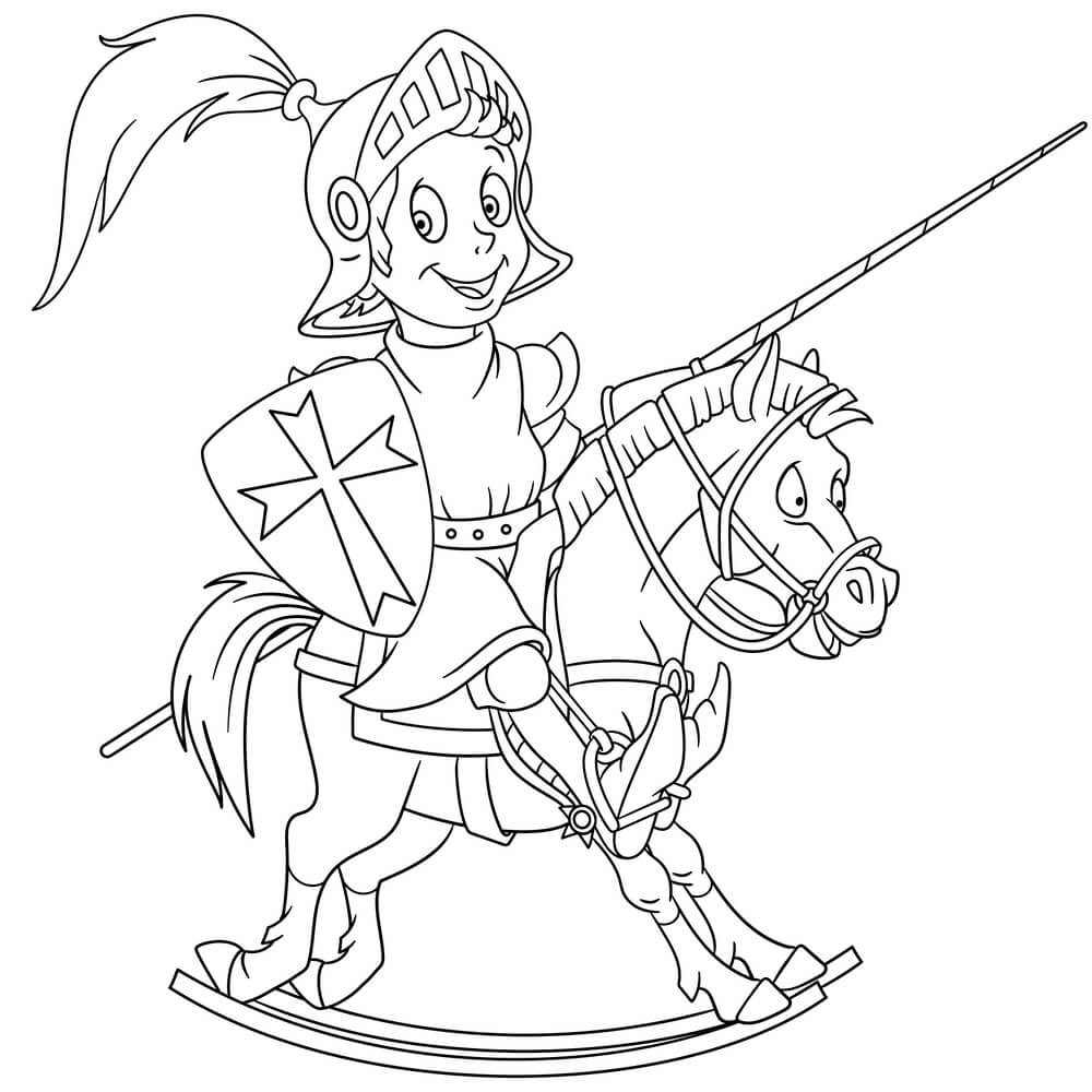 Coloriage Chevalier Medieval - Chevalier à imprimer