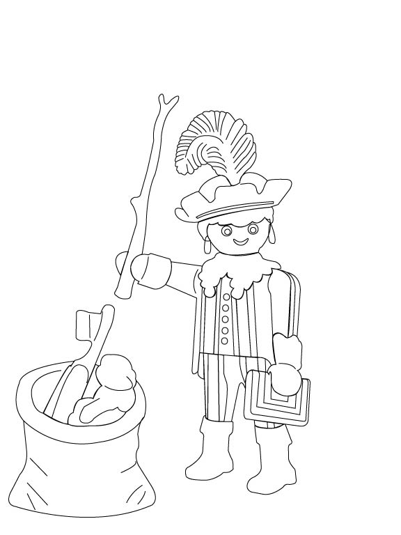 Coloriage Chevalier Playmobil - Cheval à imprimer