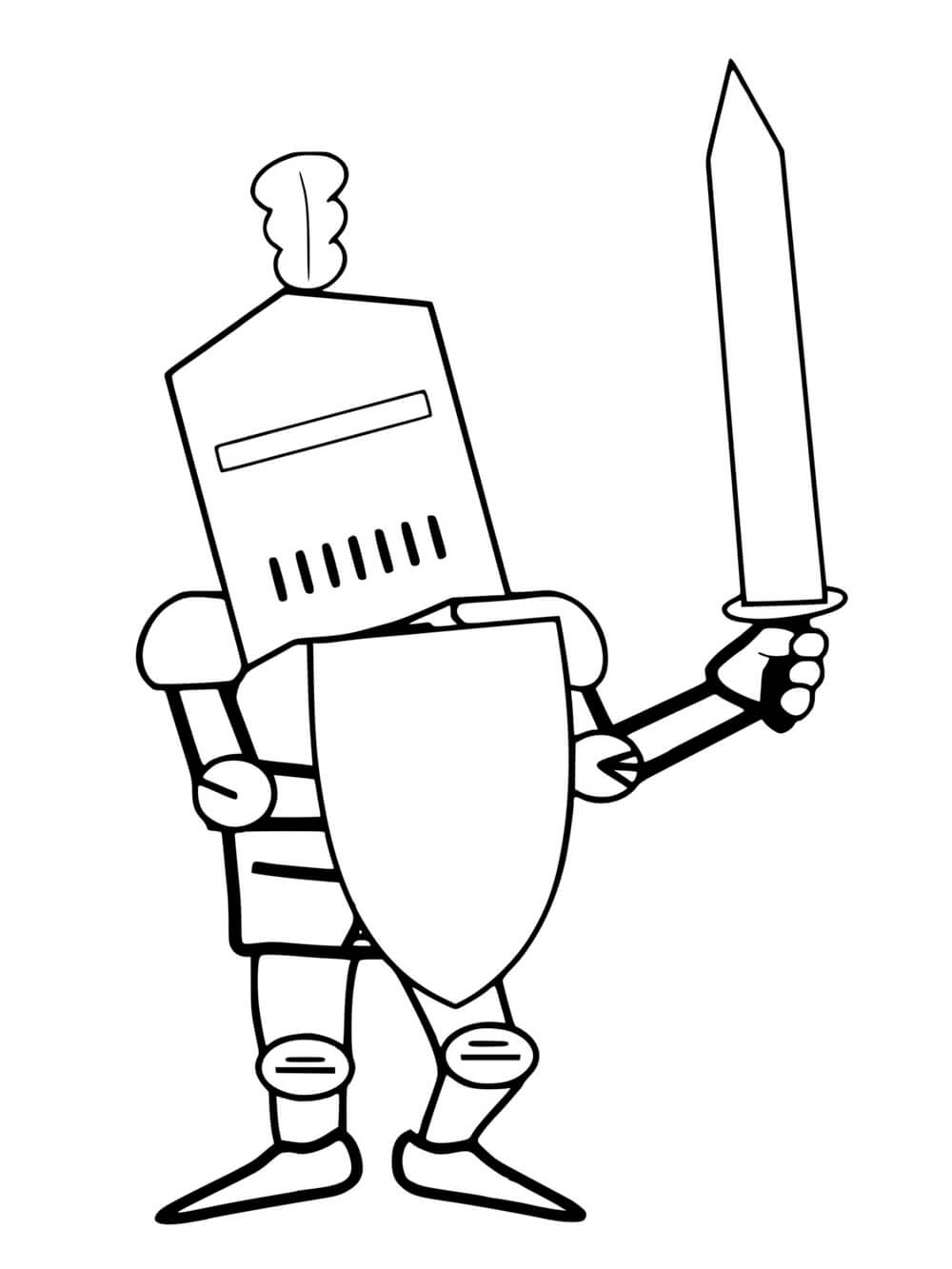 Coloriage Chevalier Facile à Créer - Chevalier à imprimer