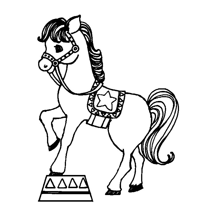Coloriage Chevaux Cirque - Cheval à imprimer