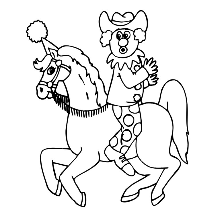 Coloriage Chevaux De Cirque - Cheval à imprimer