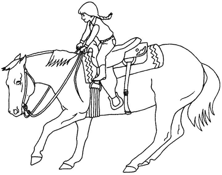 Coloriage Chevaux Grand Galop - Cheval à imprimer
