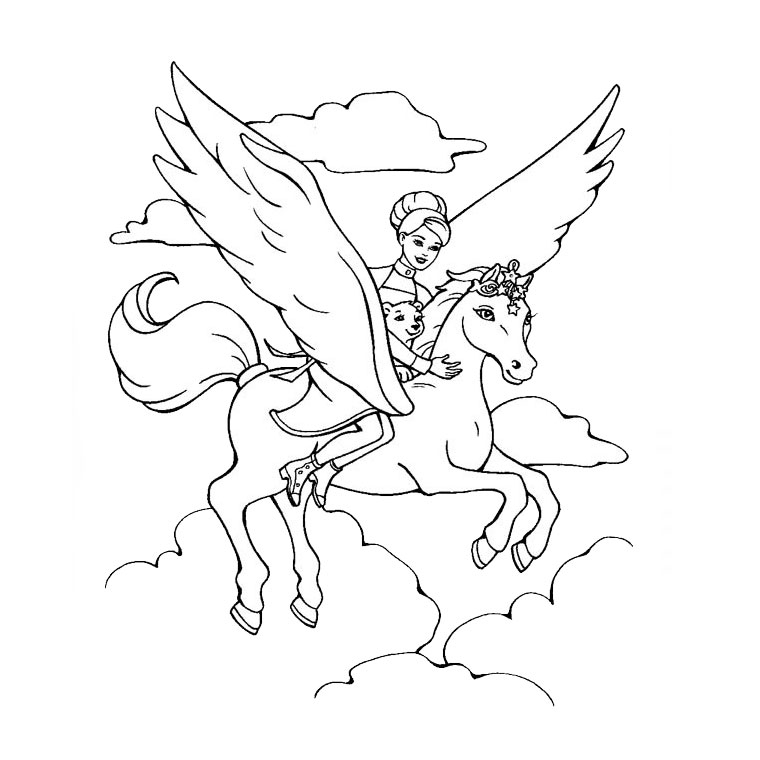 Coloriage Chevaux Magique - Cheval à imprimer