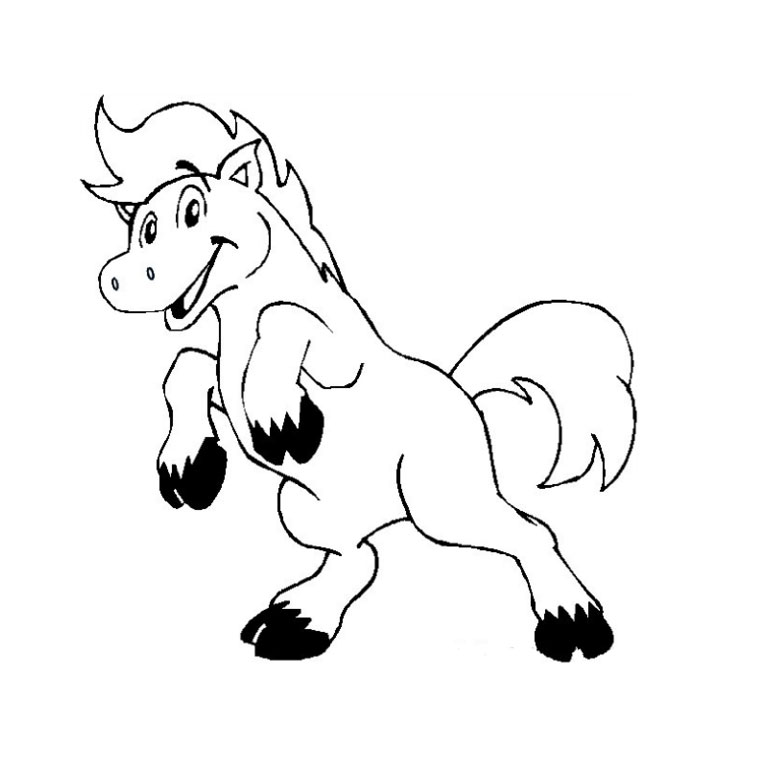 Coloriage Chevaux Poneys - Cheval à imprimer