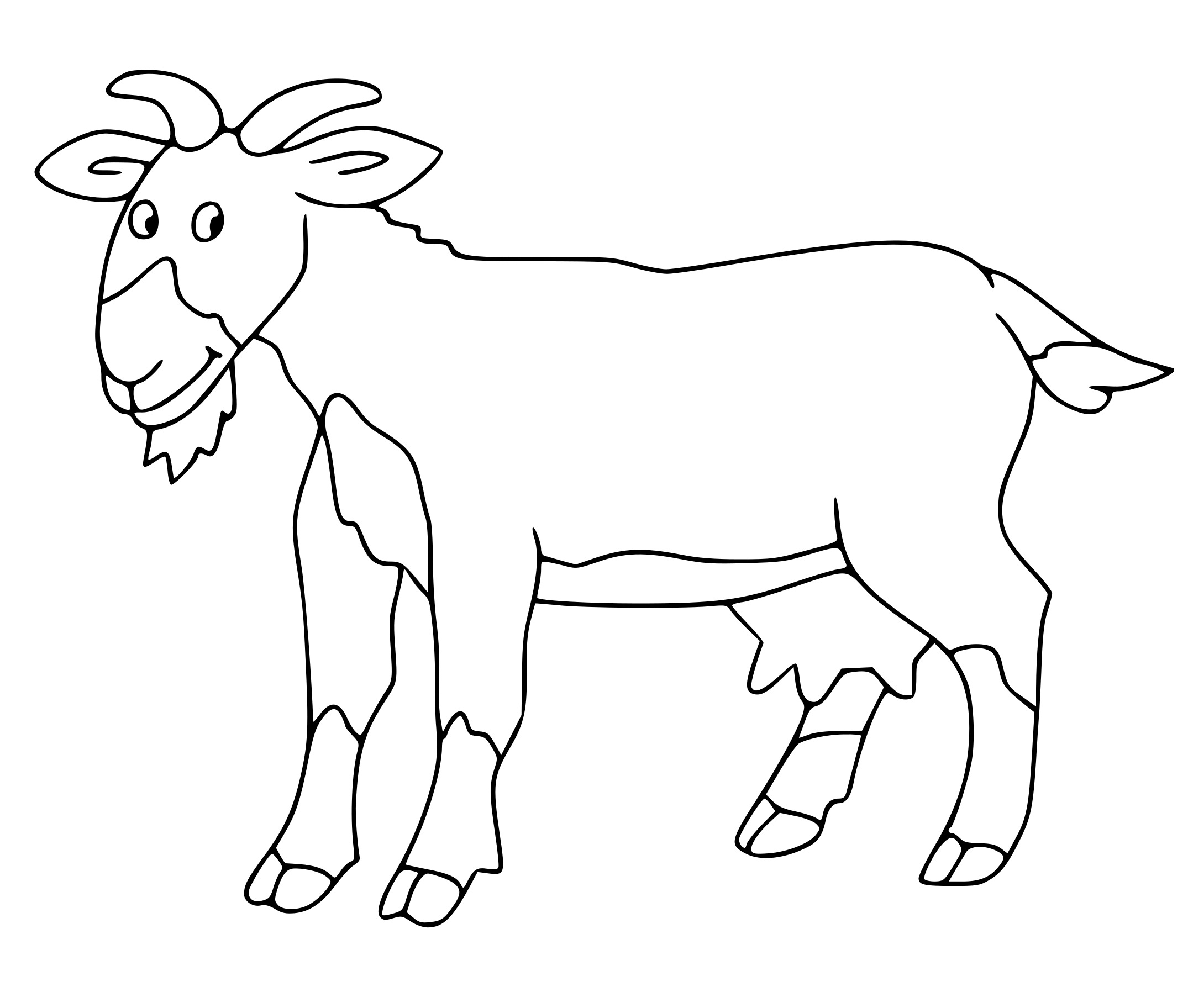 Coloriage Chevre - Maternelle à imprimer