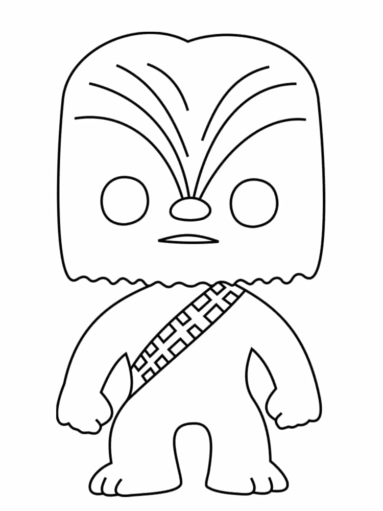 Coloriage Chewbacca - Star wars à imprimer