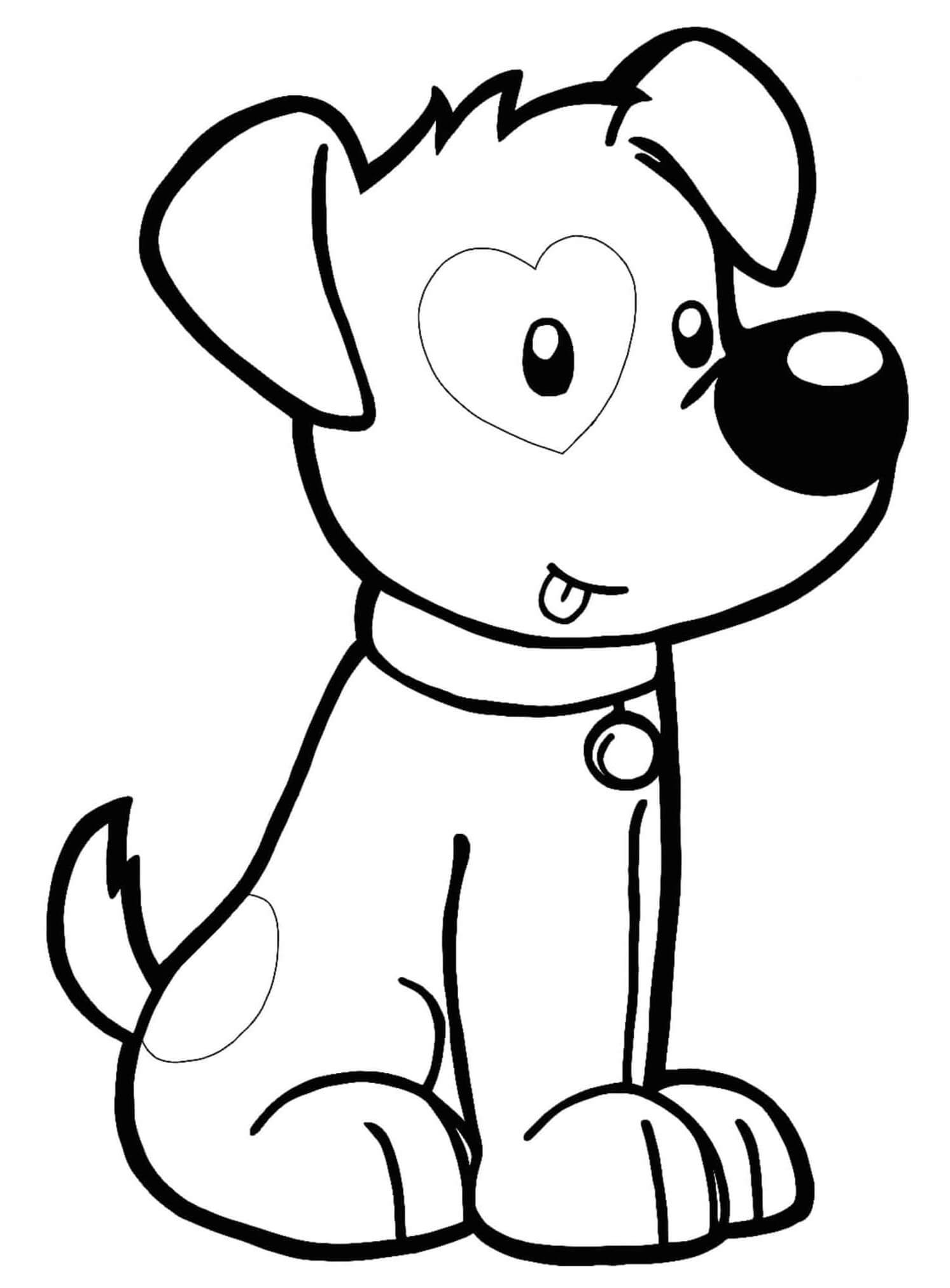 Coloriage Chien Animal Domestique Meilleur Ami Fille - Fille à imprimer