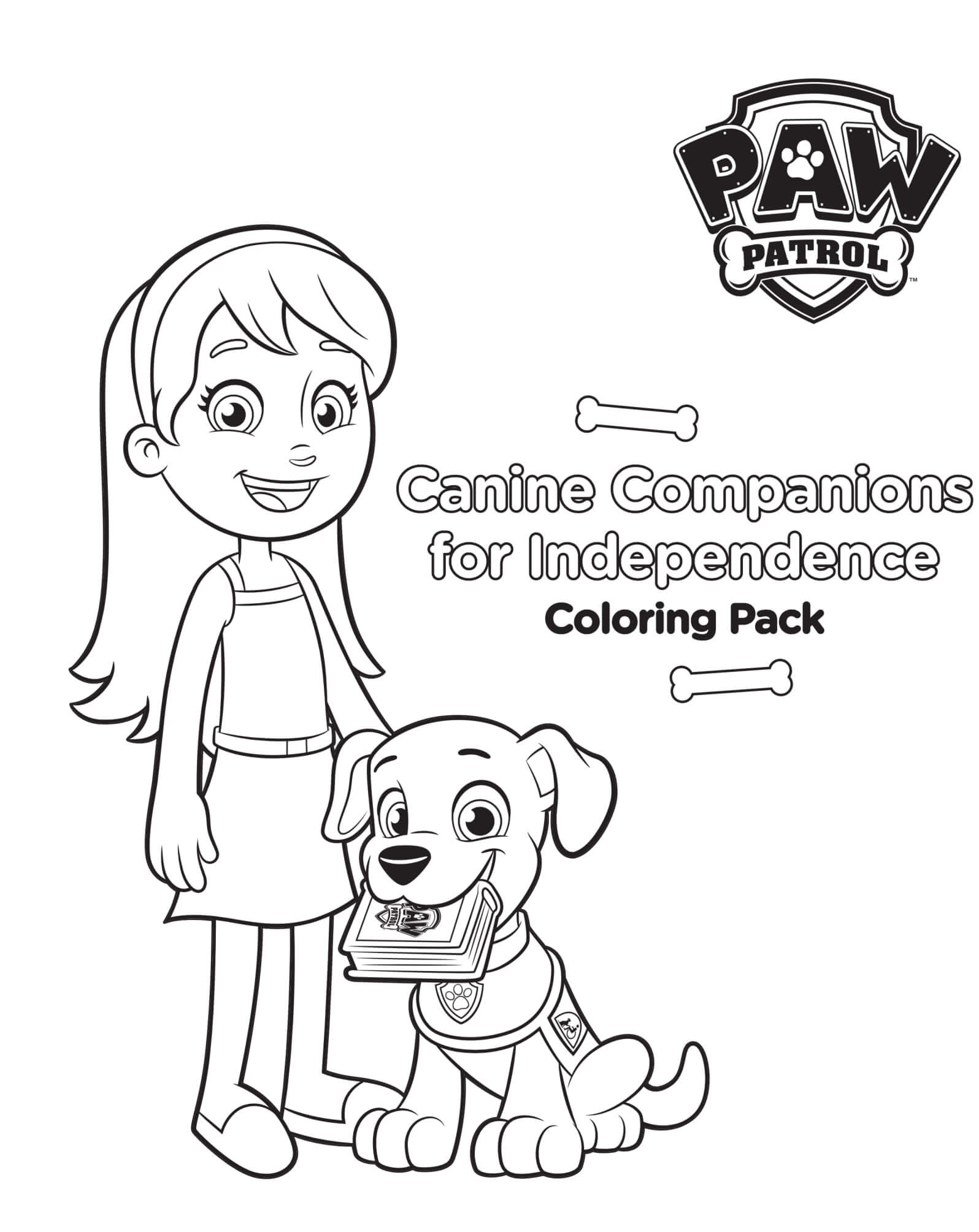 Coloriage Chien De Compagnons Pour L'indépendance - Pat patrouille à imprimer