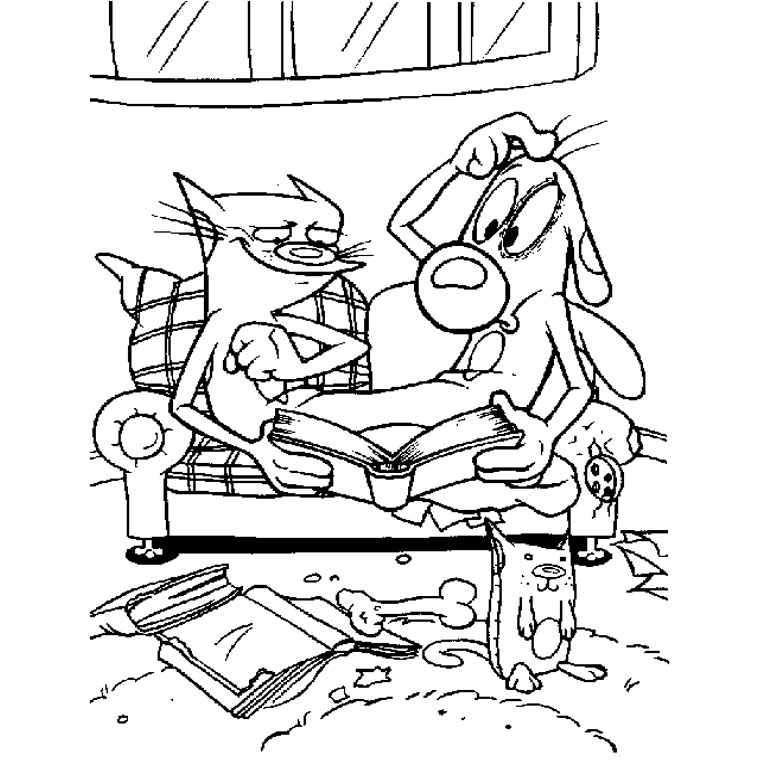 Coloriage Chien Et Chat - Chien à imprimer