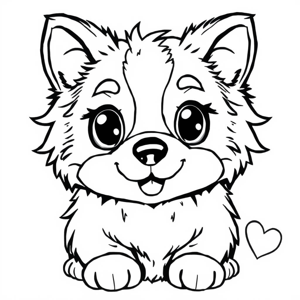 Coloriage Berger Australien joueur au pelage ondulé - Chien facile à imprimer