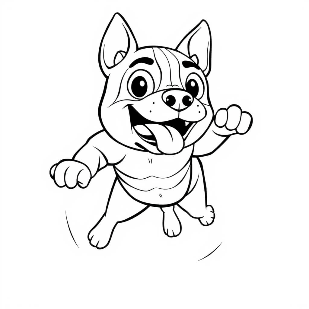 Coloriage Staffordshire Bull Terrier musclé - Chien facile à imprimer