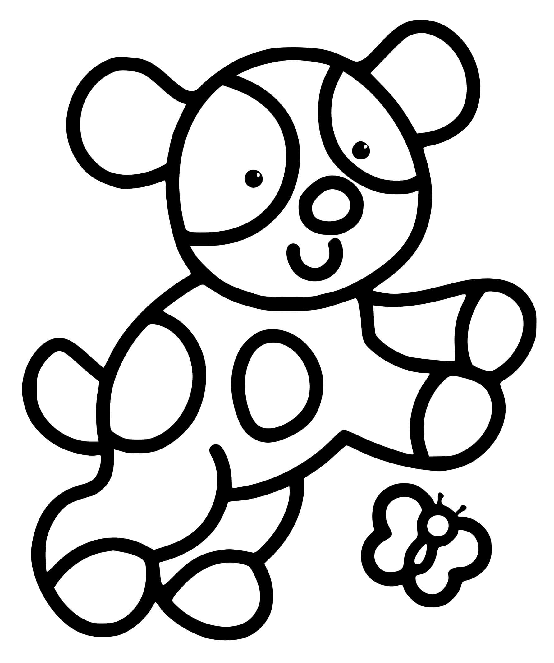 Coloriage Chien Facile Maternelle 2 Ans - Facile à imprimer