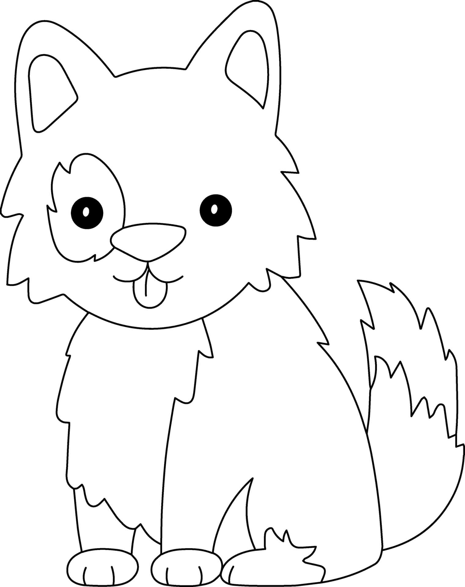 Coloriage Chien Facile Maternelle - Animal à imprimer