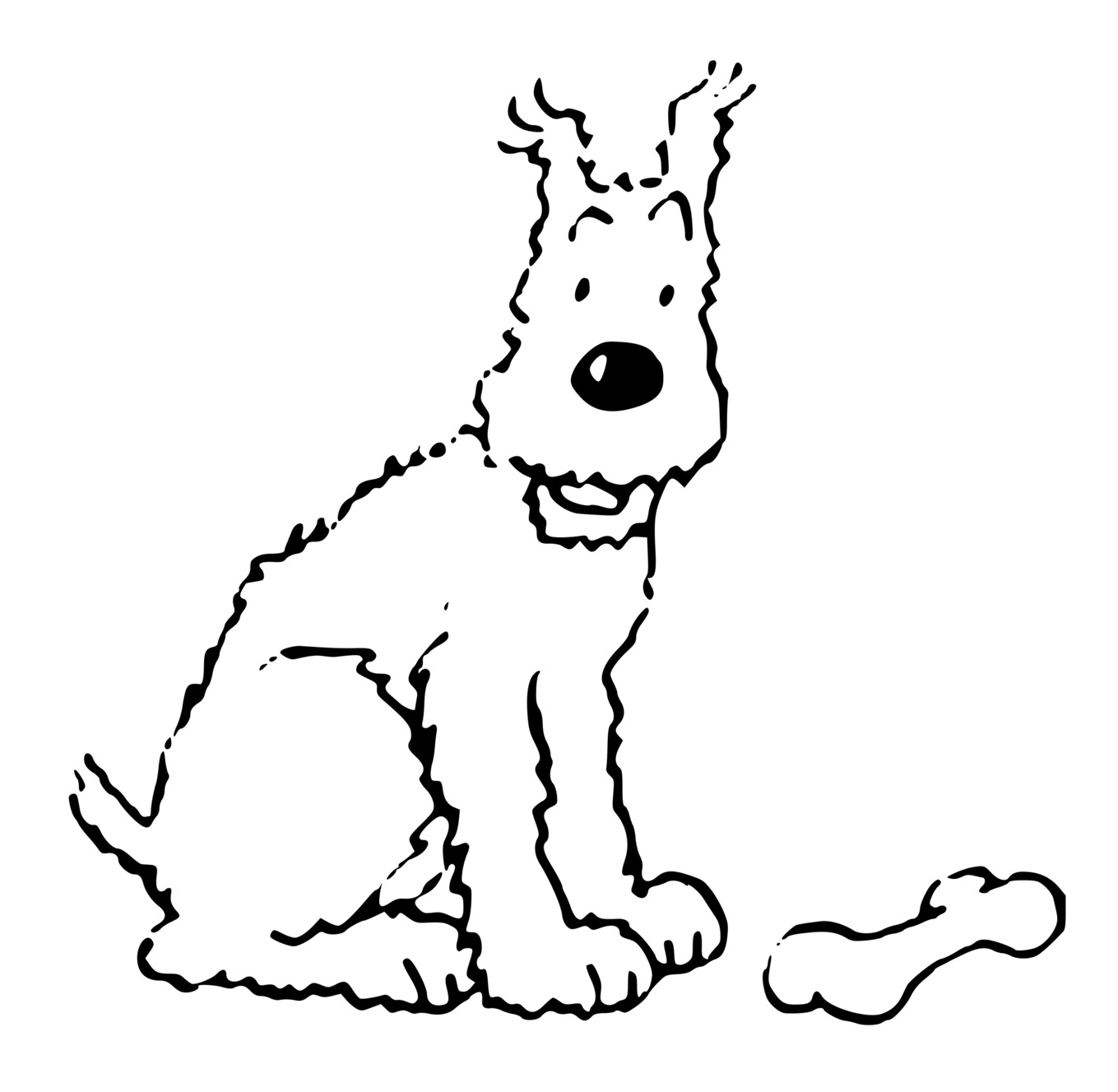 Coloriage Chien Milou - Tintin à imprimer