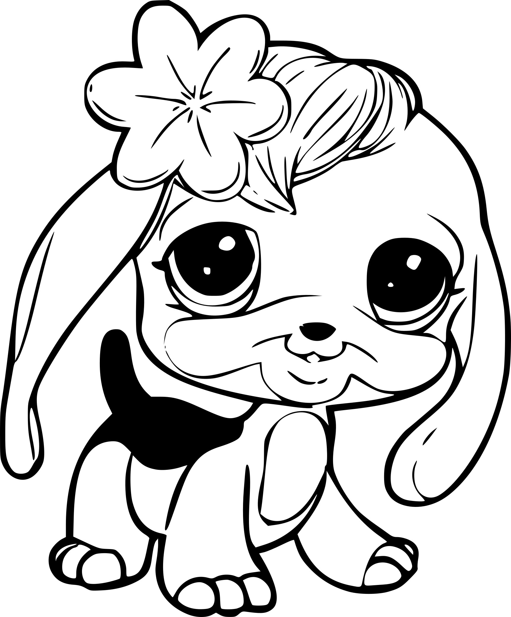 Coloriage Chien Petshop - Chien à imprimer