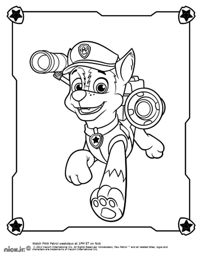 Coloriage Chien Policier Chase Berger Allemand - Pat patrouille à imprimer