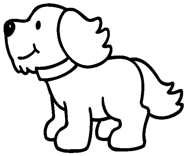 Coloriage Chien pour la Maternelle - Chien à imprimer
