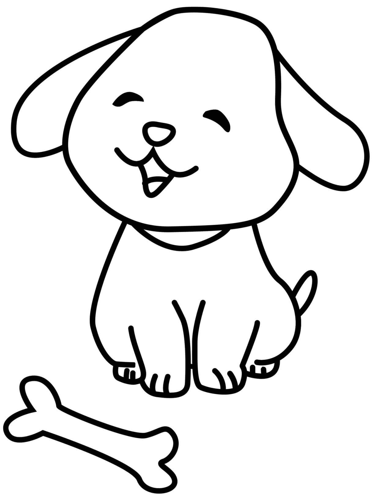Coloriage Chien Trop Mignon Maternelle - Chien mignon à imprimer