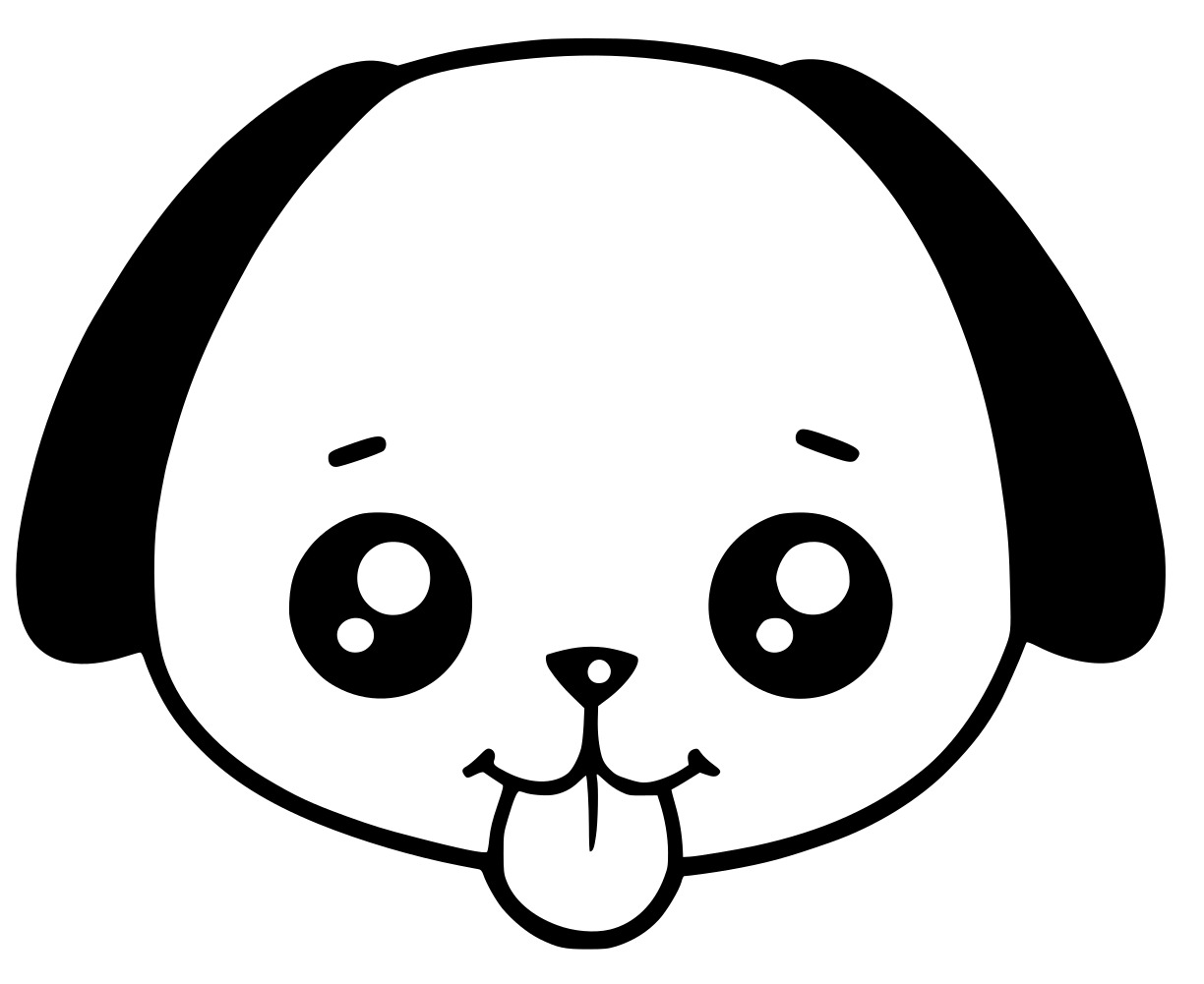 Coloriage Chien Trop Mignon - Chien mignon à imprimer